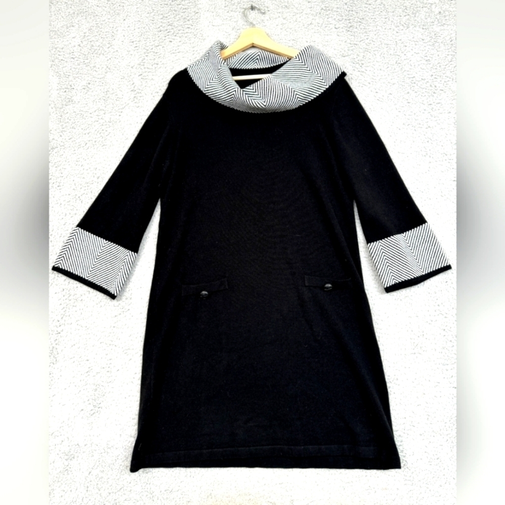 Jessica Howard Cowl Neck Knit Sweater dress Sz 1X Career Wedding